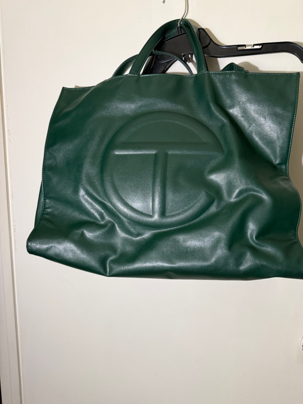 Telfar Forest Green Large Logo Shopping Tote